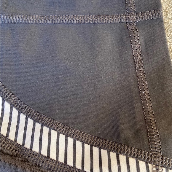 Lululemon Run Inspire Crops Capri 4 Gray White - Picture 2 of 16